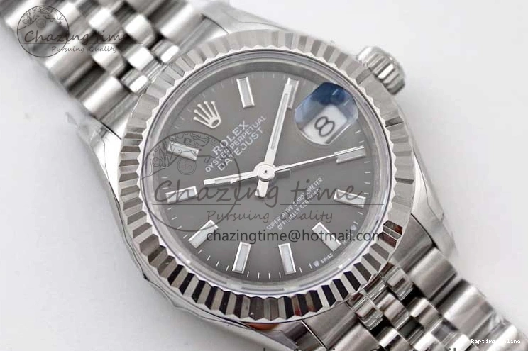 1231 Lady DateJust 28 SS TWF 1:1 Best Edition 904L Steel Black Dial on President Bracelet NH Unisex 2176